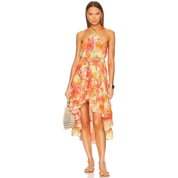 Revolve Celeste Dress Floral Summer Tropical Riviera Prinptemps Sundress Dress S